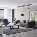 Mitsuki 3-Seat Cotton & Linen Upholstered Sofa with Pillows Gold Legs