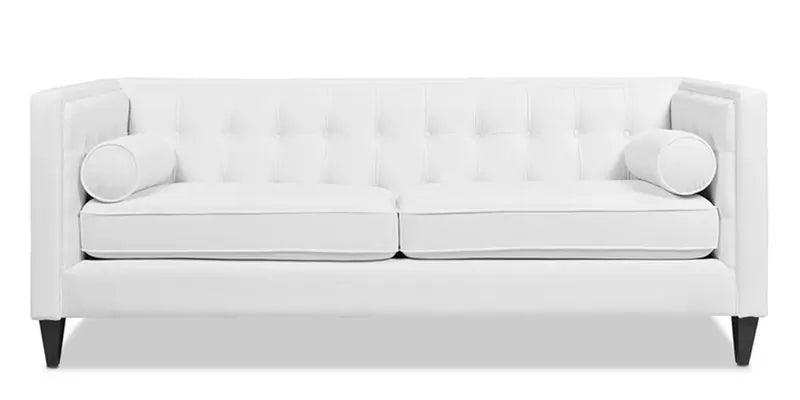 Velvet 3 Seater Sofa In Beige Colour - Image 13