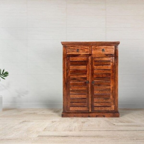 Sheesham Wood Ekaksh Cabinet With Drawer And Racks - Variant 1