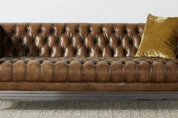 Leatherette 3 Seater Sofa In Brown Colour