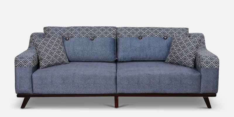 Fabric 3 Seater Sofa In Blue Colour - Image 3