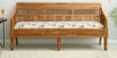 Sheesham Wood 3 Seater Sofa In Scratch Resistant Rustic Teak Finish
