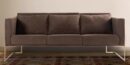 Fabric 3 Seater Sofa In Brown Colour