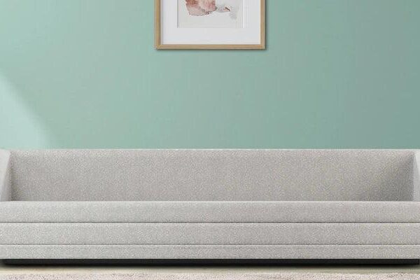 Fabric 3 Seater Sofa in White Colour