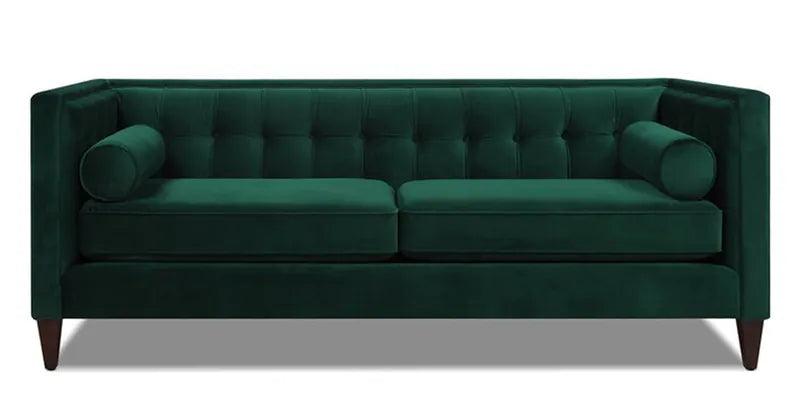 Velvet 3 Seater Sofa In Beige Colour - Image 9
