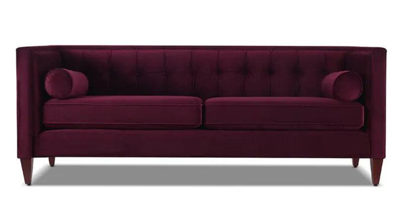 Velvet 3 Seater Sofa In Beige Colour - Image 14