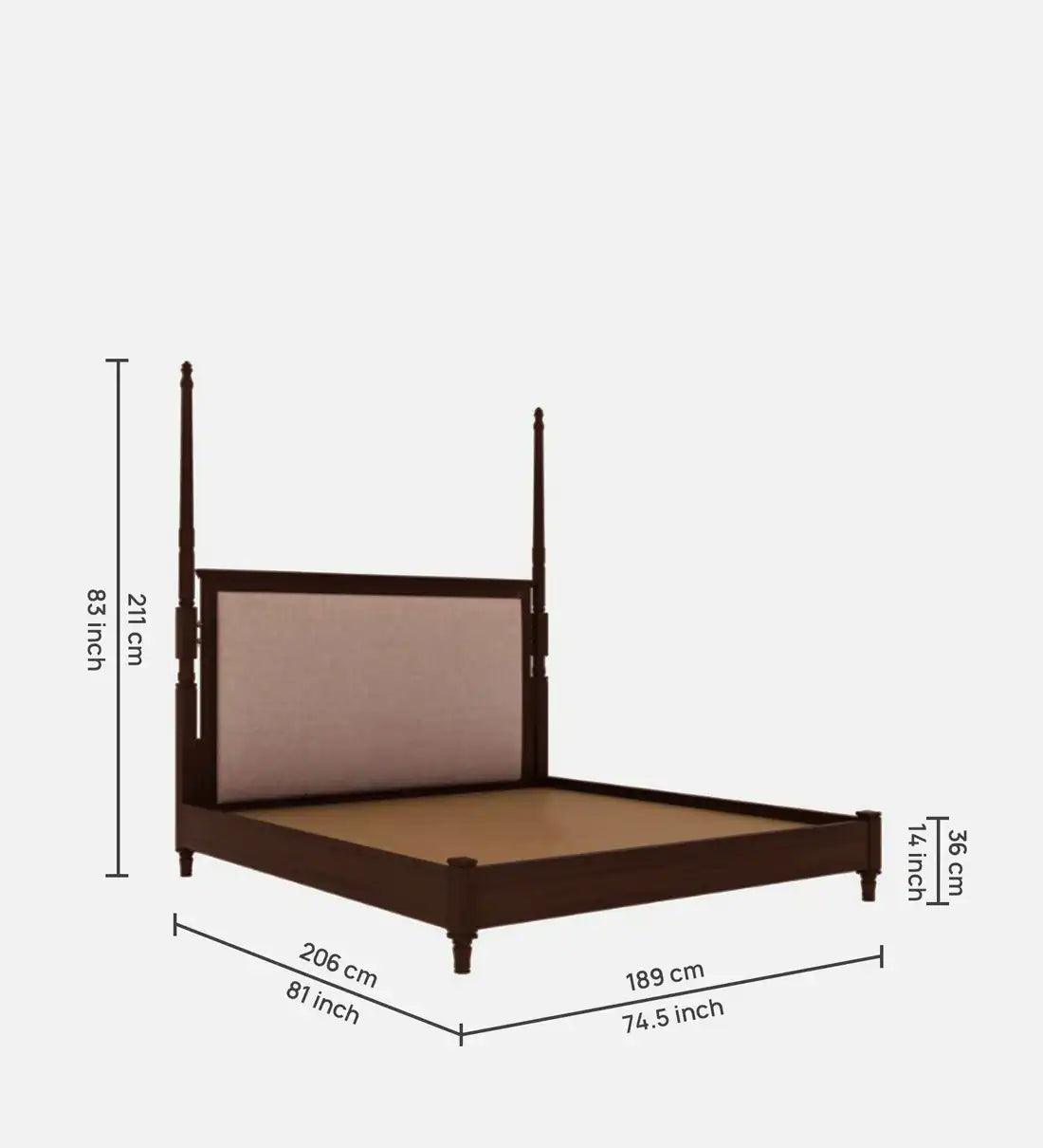 Oreal Solid Wood King Size Bed in Tubbaq Finish - Image 7
