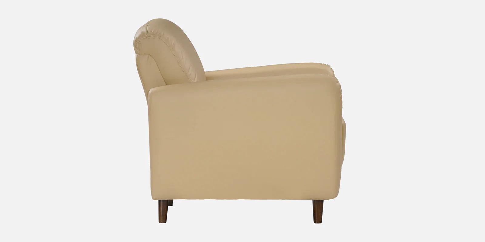 Leather 3 Seater Sofa in Milky White Colour - Image 2