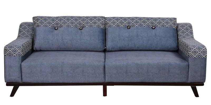 Fabric 3 Seater Sofa In Blue Colour - Image 5