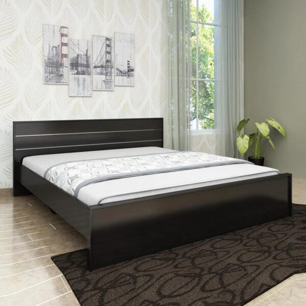 Crom King Size Bed in Wenge Finish