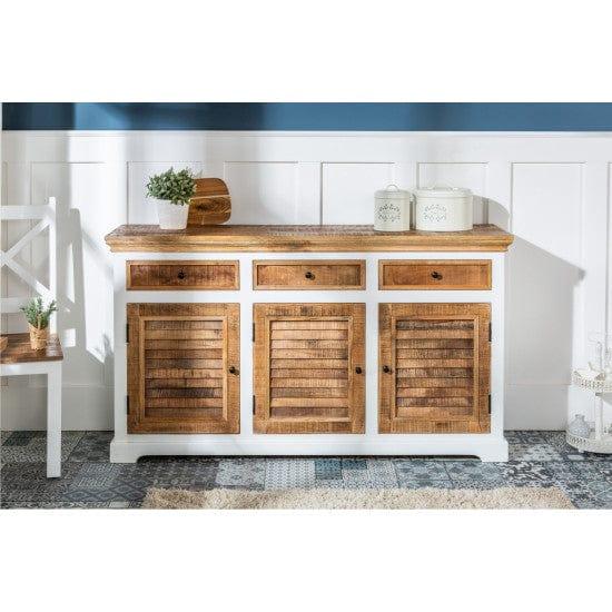 Whitewave Solid Wood Sideboard with Three Drawer and Door Storage Unit 160x90x40 CM (Sideboard) - Variant 1