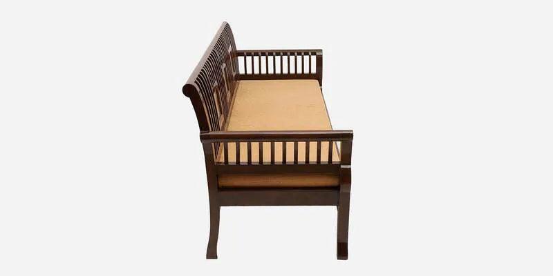 Solid Wood 3 Seater Sofa in Walnut Colour - Image 4