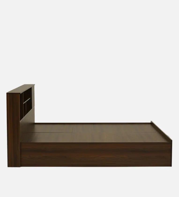 King Size Bed in Walnut Finish with Box Storage - Image 5