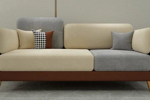 Luxurious Velvet Upholstered 3-Seater Sofa