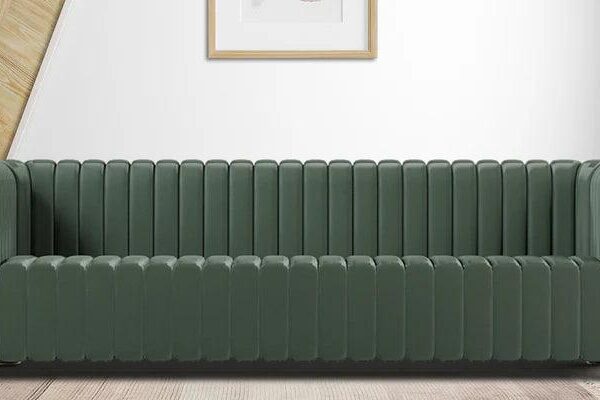 Leatherette 3 Seater Sofa in Sage Green Colour