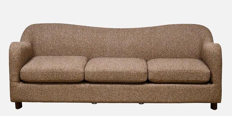 3 Seater Curve Sofa In Sand Beige Finish - Image 2