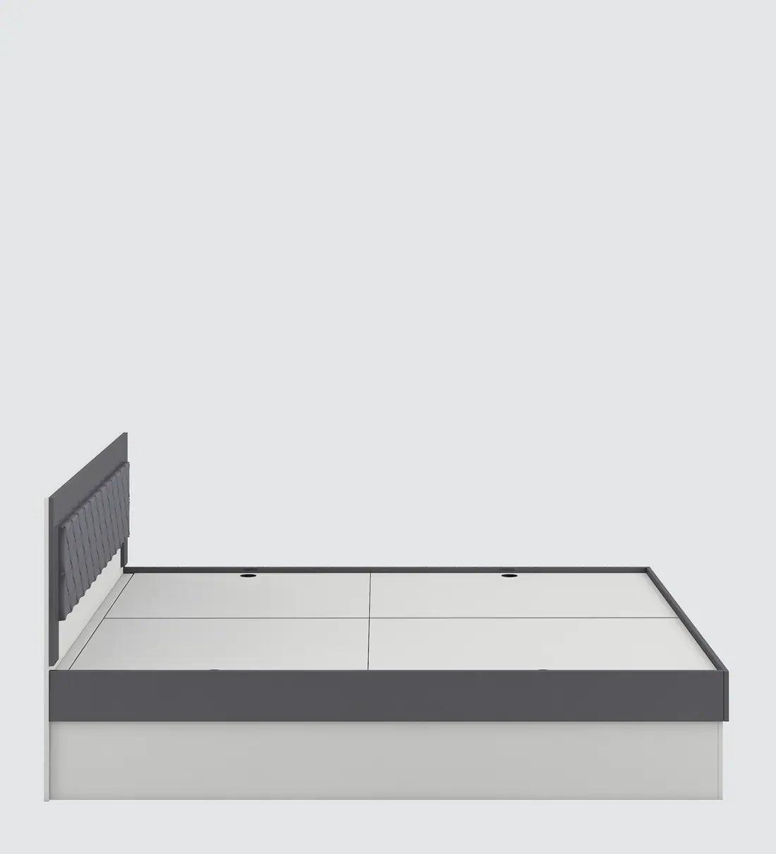 Honaya King Size Bed in Frosty White Finish with Box Storage - Image 2