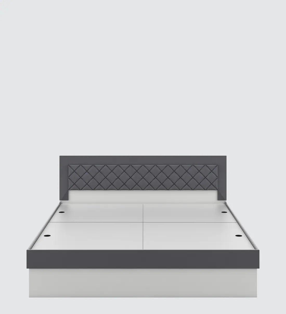 Honaya King Size Bed in Frosty White Finish with Box Storage - Image 4