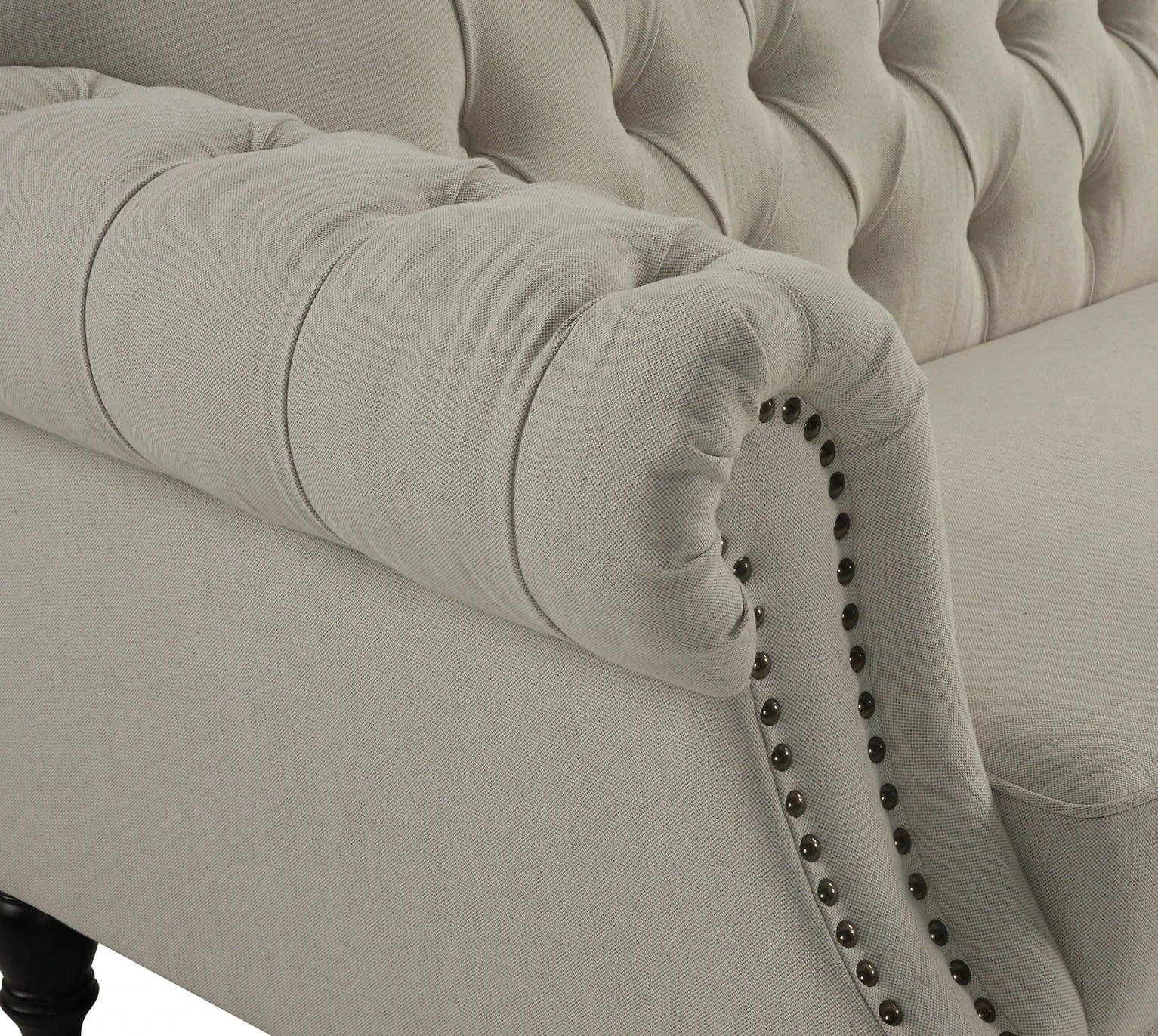 VAUCLUSE 3 SEATER FABRIC SOFA BEIGE COLOUR - Image 6