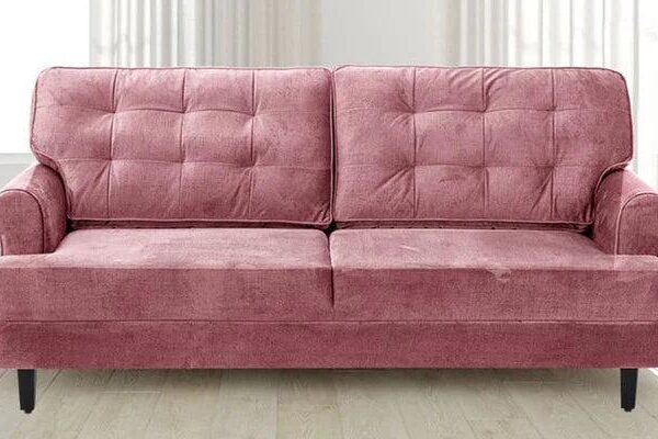 Fabric 3 Seater Sofa In Rose Brown Colour