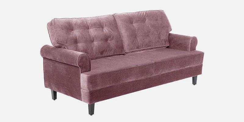 Fabric 3 Seater Sofa In Rose Brown Colour - Image 3
