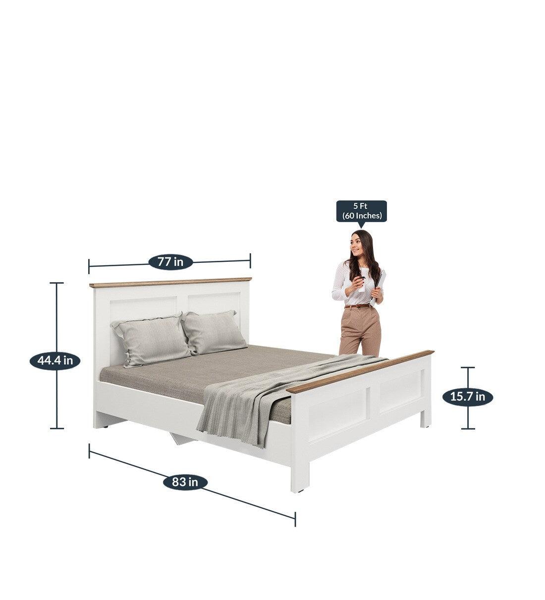 Colen King Size Bed in Mist White Finish - Image 7
