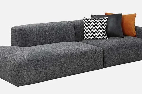Fabric 3 Seater Sofa in Dark Grey Colour