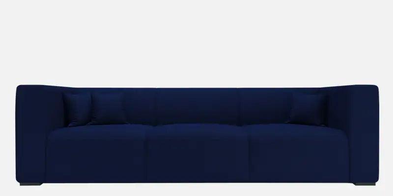 Fabric 3 Seater Sofa In Navy Blue Colour - Image 2