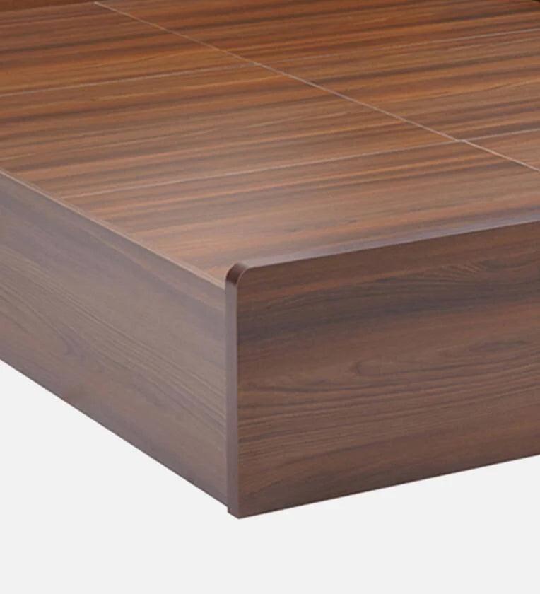 King Size Bed in Classic Walnut Finish with Box Storage - Image 8
