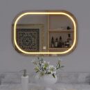 Modern Designed LED Curved Bathroom Mirror - 1