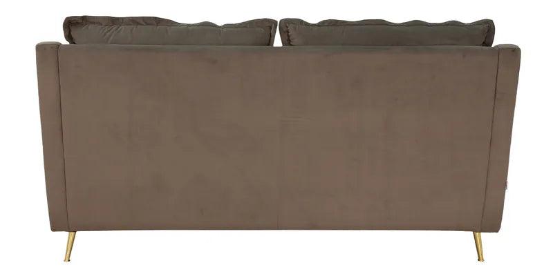Velvet 3 Seater Sofa In Brown Colour - Image 2