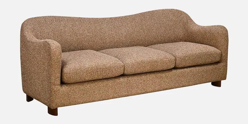 3 Seater Curve Sofa In Sand Beige Finish - Image 3
