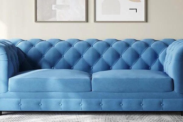 3 Seater Sofa in Royal Blue Colour