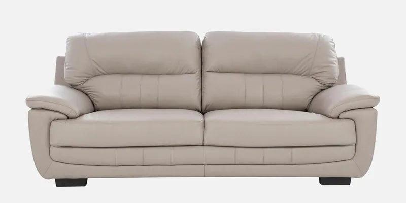 Leather 3 Seater Sofa in Cream Colour - Image 5