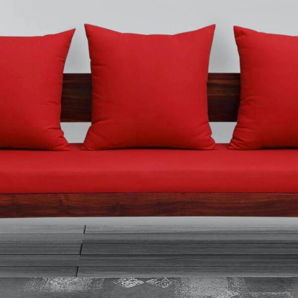 Sheesham Wood 3 Seater Sofa In Honey Oak Finish